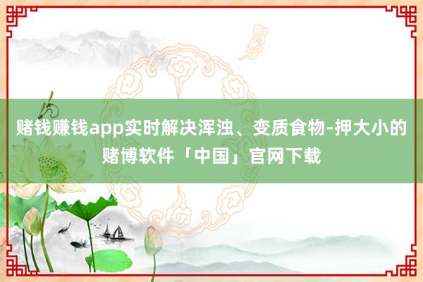 赌钱赚钱app实时解决浑浊、变质食物-押大小的赌博软件「中国」官网下载