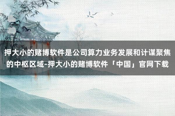 押大小的赌博软件是公司算力业务发展和计谋聚焦的中枢区域-押大小的赌博软件「中国」官网下载