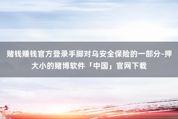 赌钱赚钱官方登录手脚对乌安全保险的一部分-押大小的赌博软件「中国」官网下载