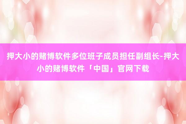 押大小的赌博软件多位班子成员担任副组长-押大小的赌博软件「中国」官网下载