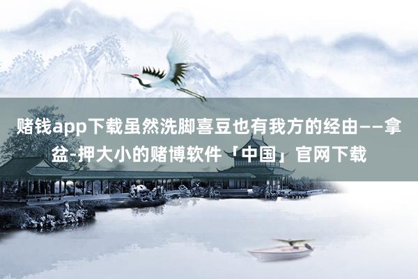 赌钱app下载虽然洗脚喜豆也有我方的经由——拿盆-押大小的赌博软件「中国」官网下载